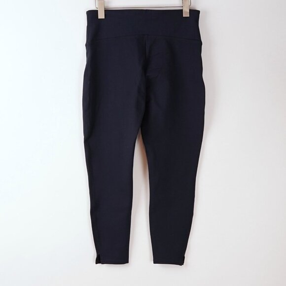 Spanx Ponte Ankle Length Slit Hem Leggings Navy - Large Petite - Picture 2 of 8